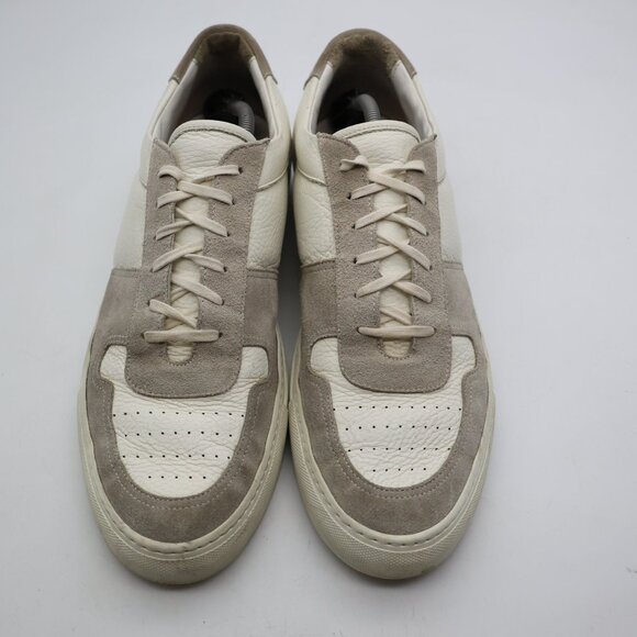 Common Projects Bball Low Grey White Suede Leather Men's EU 47 Made In Italy - Picture 2 of 10